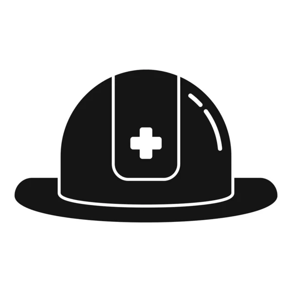 Capacete de resgate ícone vetor simples. Chapéu de bombeiro — Vetor de Stock