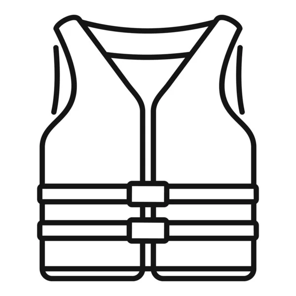 Vest de resgate ícone esboço vetor. Jaqueta de segurança — Vetor de Stock