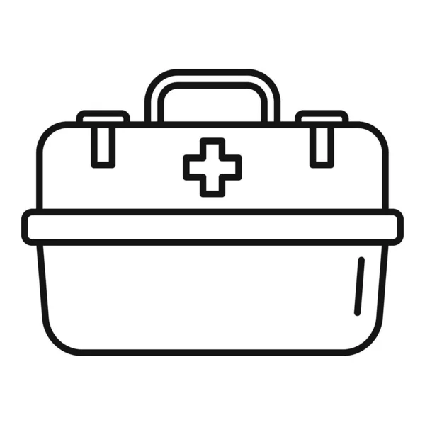 İlk yardım çantası simgesi ana hatları vektörü. Acil tıbbi durum — Stok Vektör