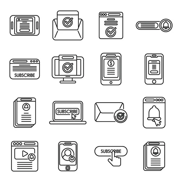 Subscriotion icons set outline vector. Business membership — Stock Vector