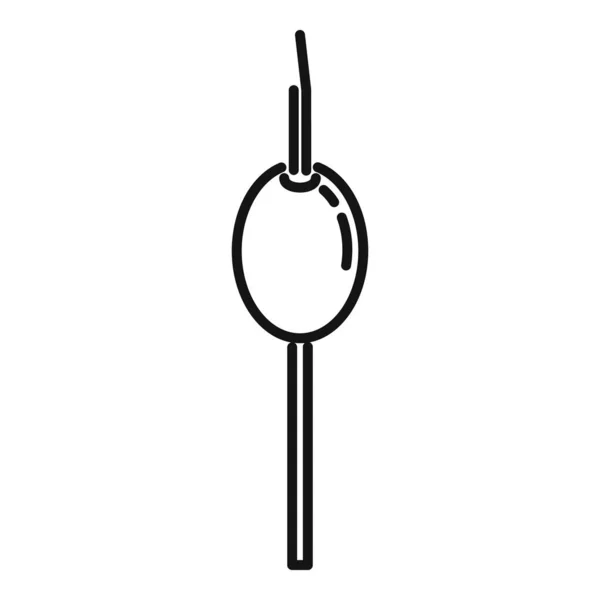 Černé olivové párátko ikony obrys vektor. Párátko — Stockový vektor