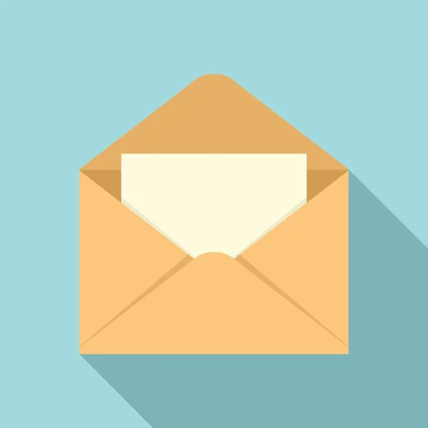 Zarf e- posta simgesi düz vektörü. Haber bültenini aç — Stok Vektör