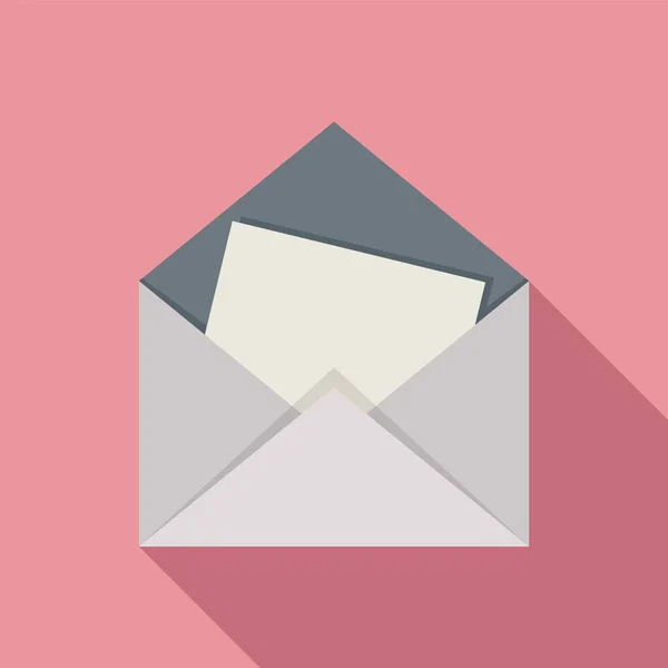 Icône de carte d'enveloppe vecteur plat. Envoyer un message — Image vectorielle