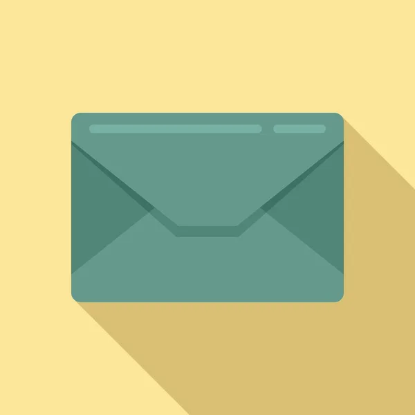 Postal icono sobre vector plano. Carta de correo — Vector de stock
