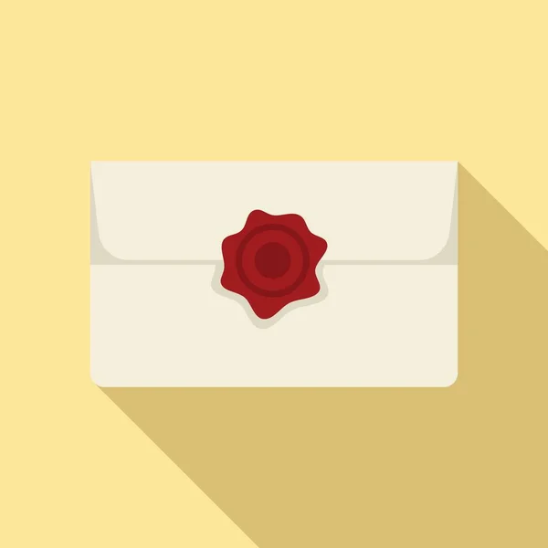 Unternehmen Umschlag Symbol flachen Vektor. Postbrief — Stockvektor