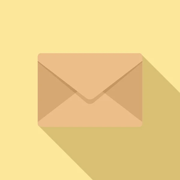 Значок информационного конверта плоский вектор. Бумажная почта — стоковый вектор