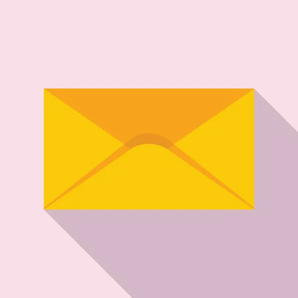 Icono de envoltura en blanco vector plano. Carta de correo — Vector de stock