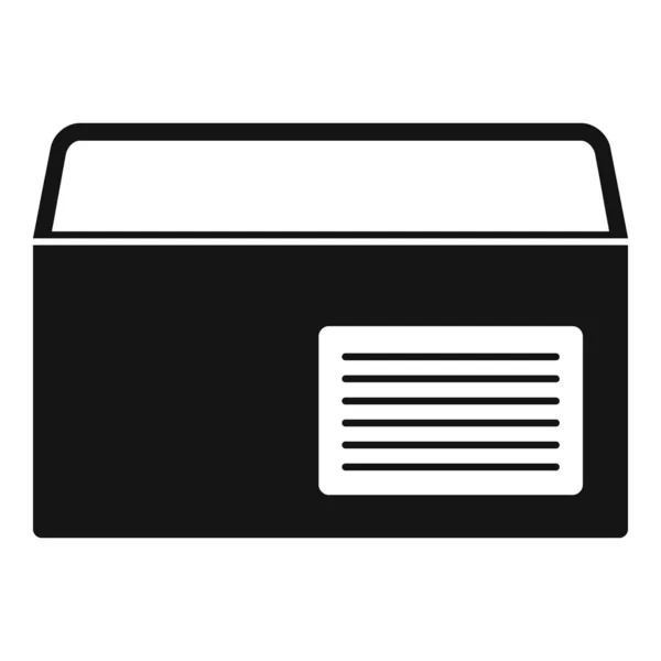 Noteer envelop pictogram eenvoudige vector. Brief per post — Stockvector