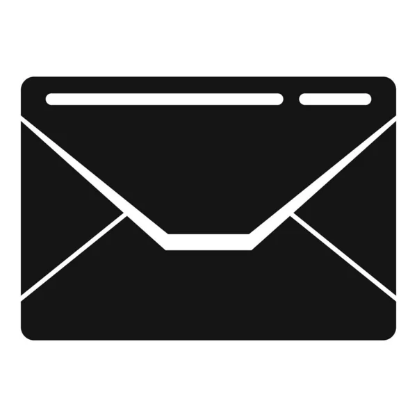 Icône d'enveloppe de carte postale vecteur simple. Lettre postale — Image vectorielle