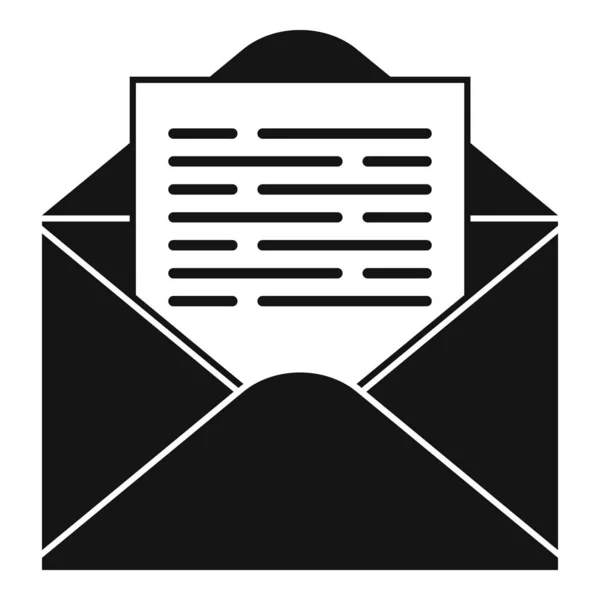 Icône enveloppe postale vecteur simple. Lettre électronique — Image vectorielle