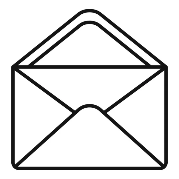 Envolvente icono contorno vector. Carta de correo — Vector de stock