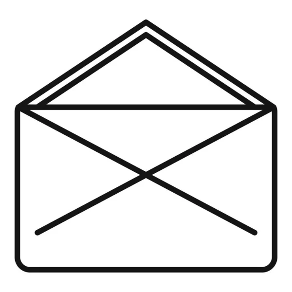 Закрыть вектор контура значка конверта. Письмо — стоковый вектор