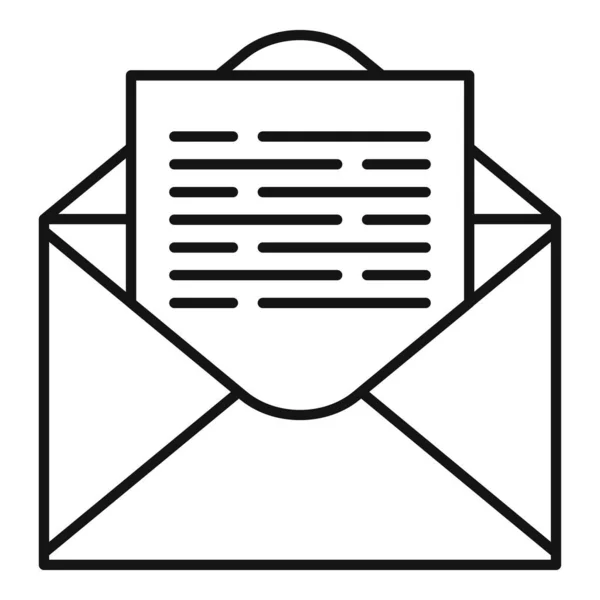 Postenveloppe pictogram omtrek vector. E-mail brief — Stockvector