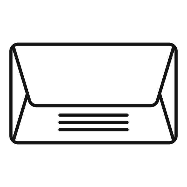 Entrega envolvente icono contorno vector. Carta de correo — Vector de stock
