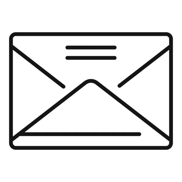 Information enveloppe icône contour vecteur. Courrier papier — Image vectorielle