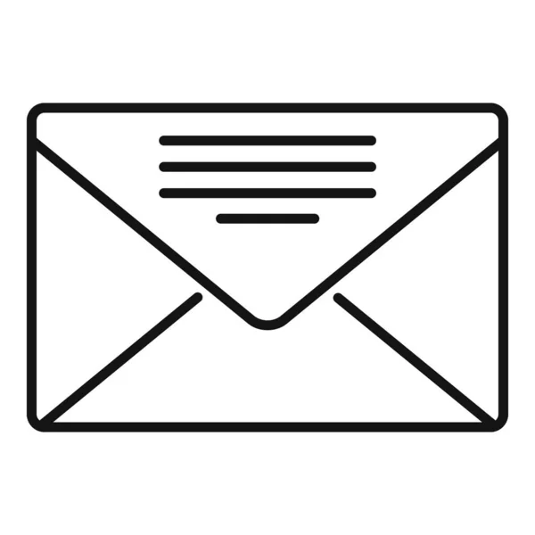 Schéma vectoriel de l'icône de l'enveloppe timbre. Poste papier — Image vectorielle