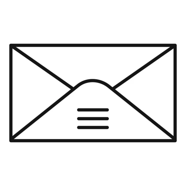 Envoltura en blanco icono contorno vector. Carta de correo — Vector de stock