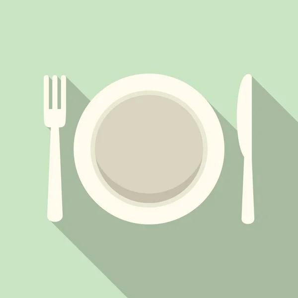 Ikona vidlice plochý vektor. Oběd jídla — Stockový vektor