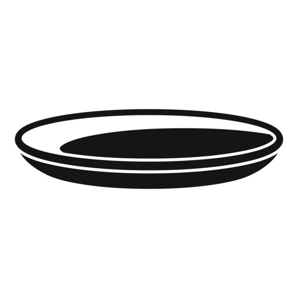 Значок обеденной тарелки простой вектор. Блюдо — стоковый вектор