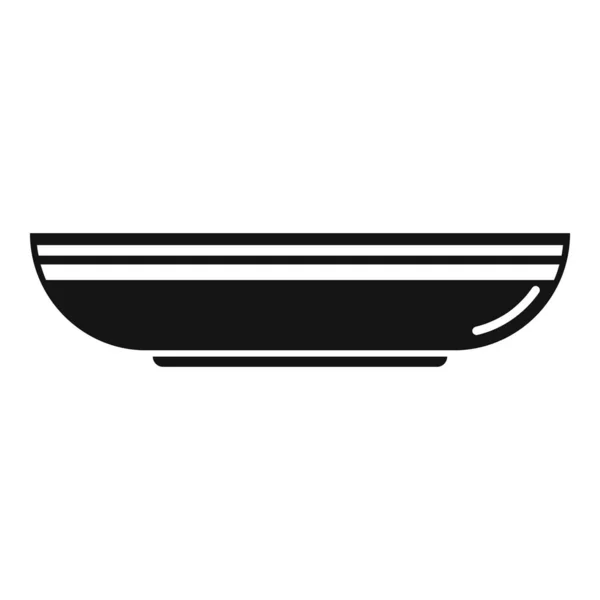 Almuerzo plato icono vector simple. Plato de cena — Vector de stock