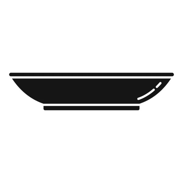 Plaque ronde icône vecteur simple. Plat alimentaire — Image vectorielle