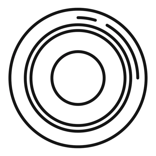 Placa de cocción icono contorno vector. Comida para platos — Archivo Imágenes Vectoriales