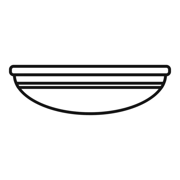 Matplatta ikon kontur vektor. Lunchplatta — Stock vektor