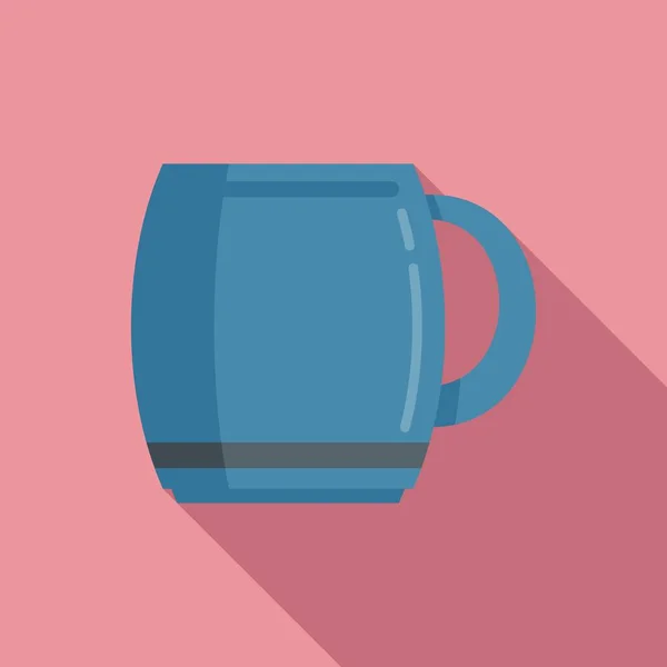 Mug icon flat vector. Coffee cup — Stock Vector