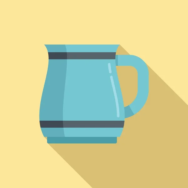 Taza de café icono vector plano. Copa caliente — Vector de stock