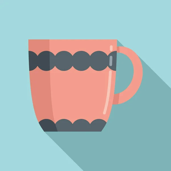 Çay kupası simgesi düz vektör. Sıcak fincan. — Stok Vektör