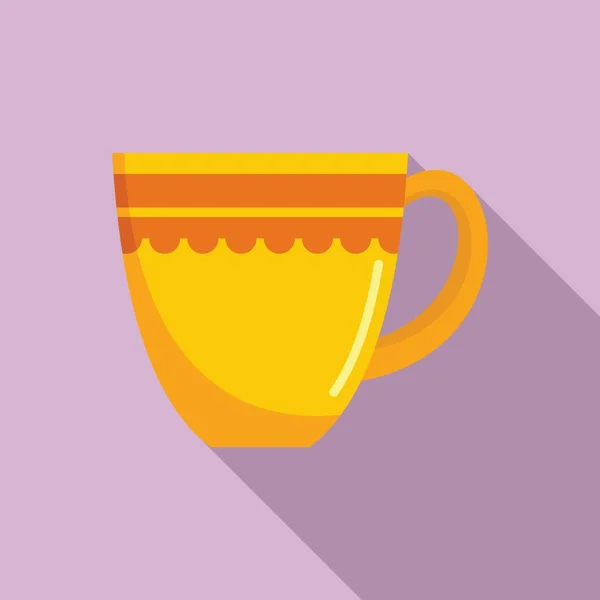 Taza de café icono vector plano. Copa caliente — Archivo Imágenes Vectoriales