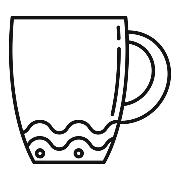 Breakfast mug icon outline vector. Tea cup — Stock Vector