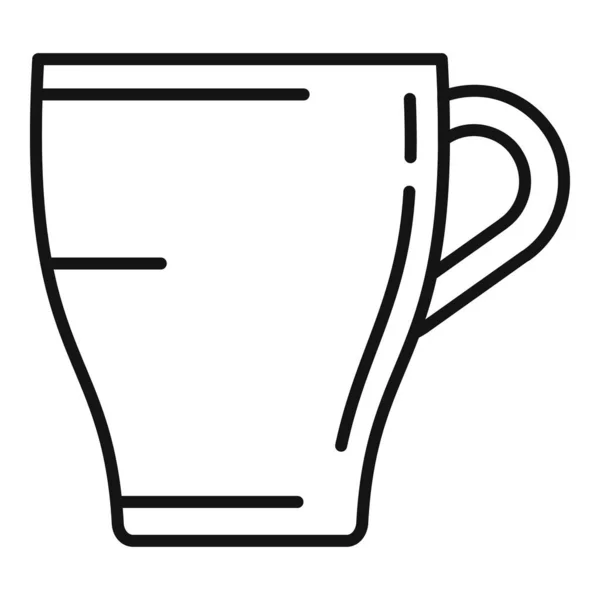 Break mug icon outline vector. Tea cup — Stock Vector