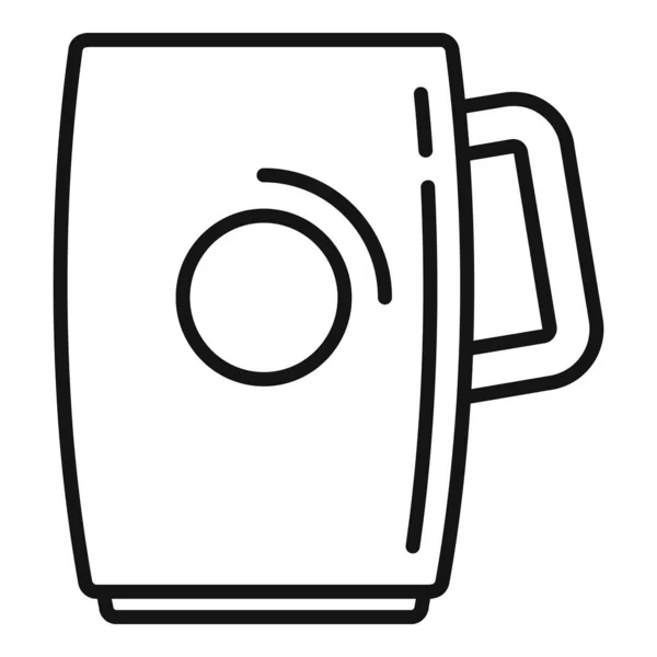 Milk mug icon outline vector. Hot cup — Stock Vector