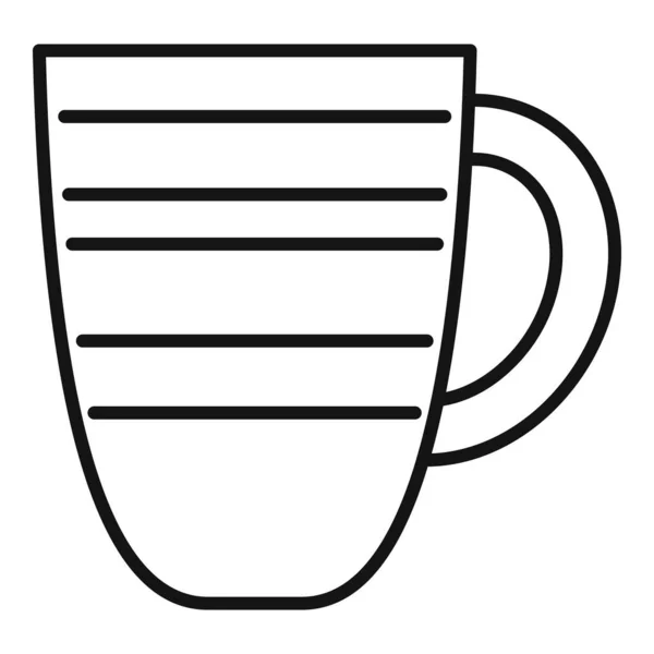 Taza mate icono contorno vector. Copa caliente — Archivo Imágenes Vectoriales