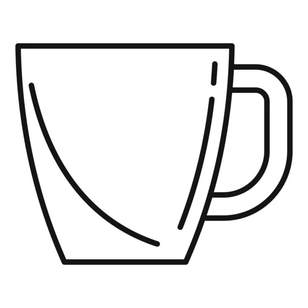 Εικονίδιο κούπα γεύση διάνυσμα περίγραμμα. Ποτήρι τσαγιού — Διανυσματικό Αρχείο