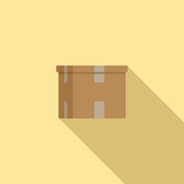 Courier box ikon platt vektor. Leveranspaket — Stock vektor