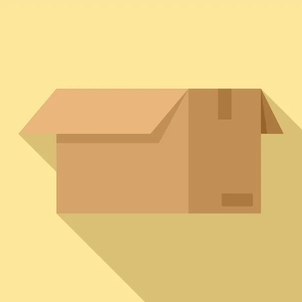 Smart box pictogram vlakke vector. Kartonnen doos — Stockvector