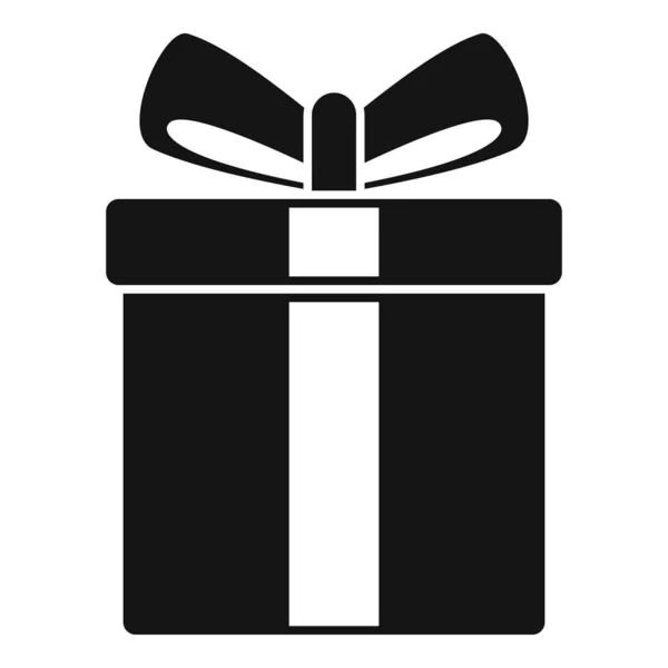 Icono de caja de regalo vector simple. Paquete de entrega — Vector de stock