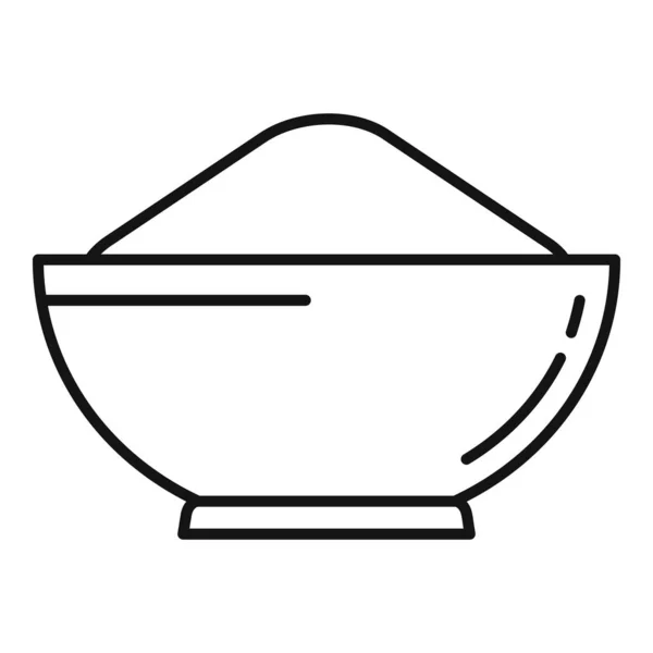 Cannelle poudre icône contour vecteur. Canella épice — Image vectorielle