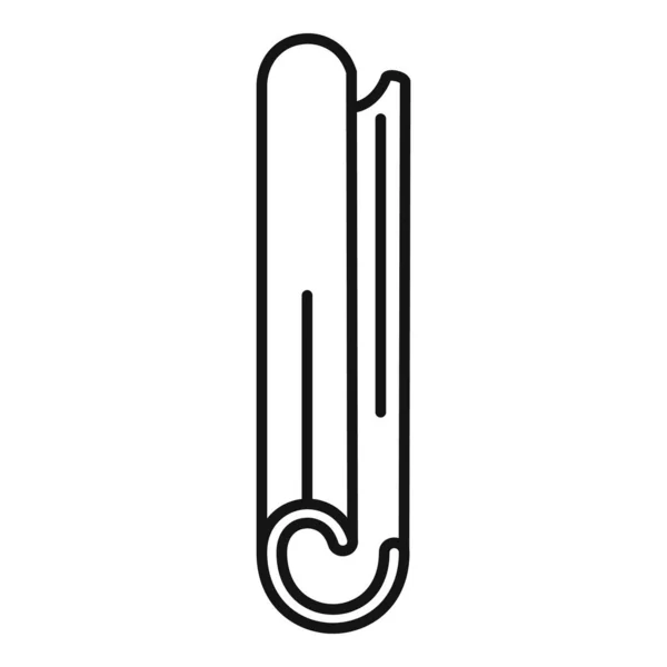 Cuisson cannelle icône contour vecteur. Bâton d'épices — Image vectorielle