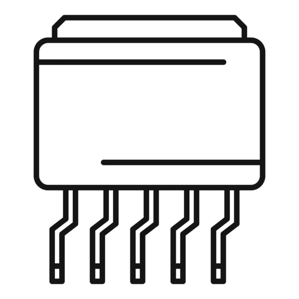 Generador de voltaje icono contorno vector. Regulador eléctrico — Archivo Imágenes Vectoriales