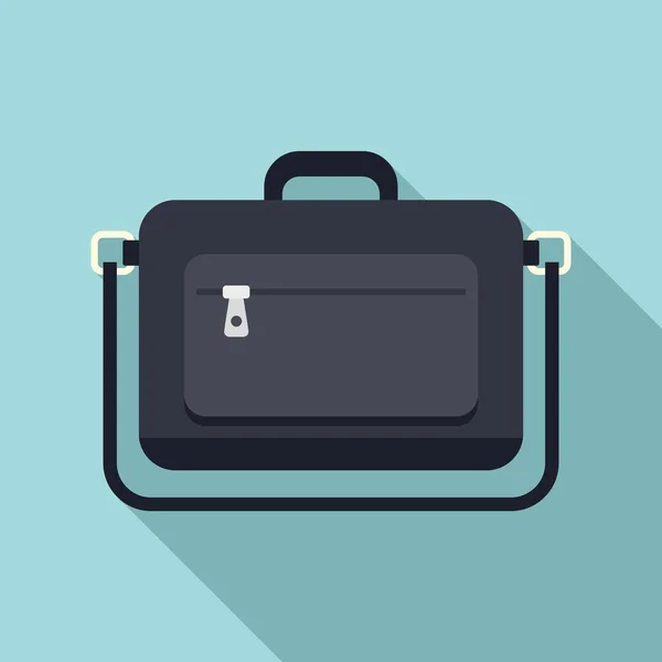 Modern laptop çanta ikonu düz vektör. Sırt çantası — Stok Vektör