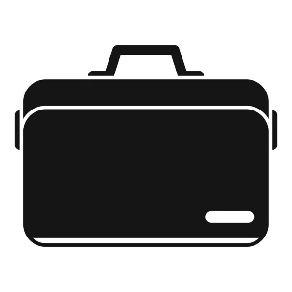 Portátil portafolio icono vector simple. Bolso caso — Vector de stock