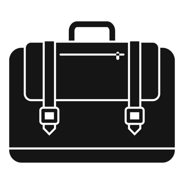 Trabajo portátil bolsa icono vector simple. Maleta de negocios — Vector de stock