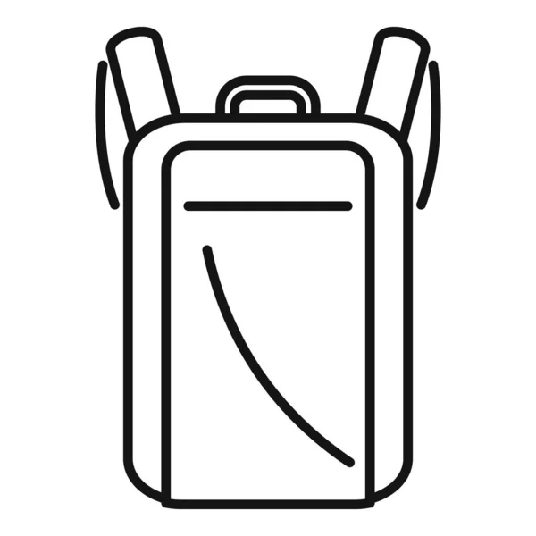 Mochila portátil icono contorno vector. Funda bolsa — Vector de stock