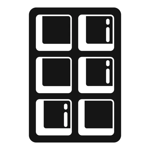 Box icône de bac à glaçons vecteur simple. Conteneur d'eau — Image vectorielle