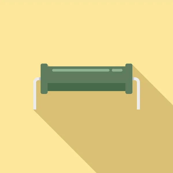 Condensator weerstand pictogram vlakke vector. Elektrisch circuit — Stockvector