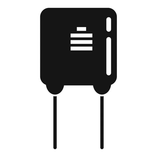 Jednoduchý vektor ikony kondenzátoru. Elektrická součást — Stockový vektor