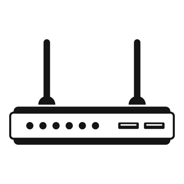 Icono de equipo de módem vector simple. Internet Wifi — Vector de stock